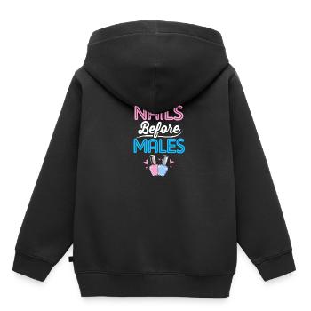 Nageldesignerin Nagel Kosmetik Kosmetikerin - Kinder Premium Organic Hoodie - Schwarz - Hinten - AI Model Kid Male (0cm)