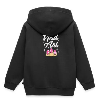 Nageldesignerin Nagel Kosmetik Kosmetikerin - Kinder Premium Organic Hoodie - Schwarz - Hinten - AI Model Kid Male (0cm)