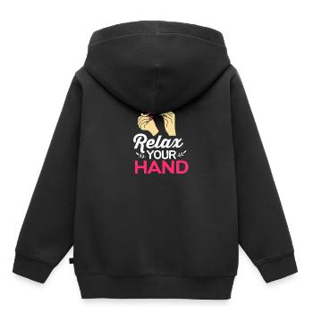 Nageldesignerin Nagel Kosmetik Kosmetikerin - Kinder Premium Organic Hoodie - Schwarz - Hinten - AI Model Kid Male (0cm)