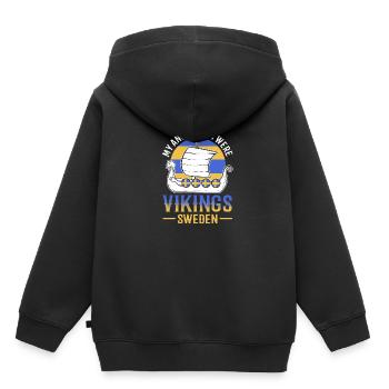 Schweden Schwedisch - Kinder Premium Organic Hoodie - Schwarz - Hinten - AI Model Kid Male (0cm)