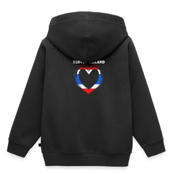 Thaïlande Langue thaïlandaise - Sweat Premium à capuche enfant bio - noir - Dos - AI Model Kid Male (0cm)