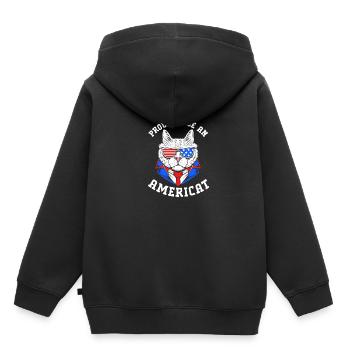 Vierter Juli Nationalfarben Nationalfeiertag USA - Kinder Premium Organic Hoodie - Schwarz - Hinten - AI Model Kid Male (0cm)