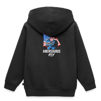 Vierter Juli Nationalfarben Nationalfeiertag USA - Kinder Premium Organic Hoodie - Schwarz - Hinten - AI Model Kid Male (0cm)