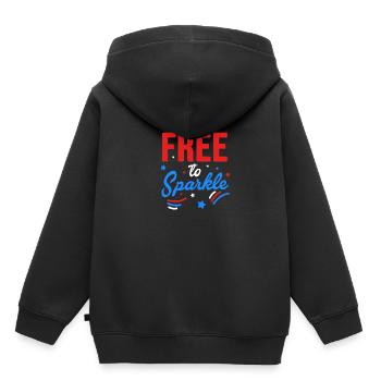 Vierter Juli Nationalfarben Nationalfeiertag USA - Kinder Premium Organic Hoodie - Schwarz - Hinten - AI Model Kid Male (0cm)