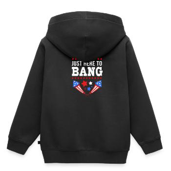 Vierter Juli Nationalfarben Nationalfeiertag USA - Kinder Premium Organic Hoodie - Schwarz - Hinten - AI Model Kid Male (0cm)