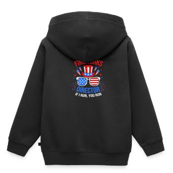 Vierter Juli Nationalfarben Nationalfeiertag USA - Kinder Premium Organic Hoodie - Schwarz - Hinten - AI Model Kid Male (0cm)