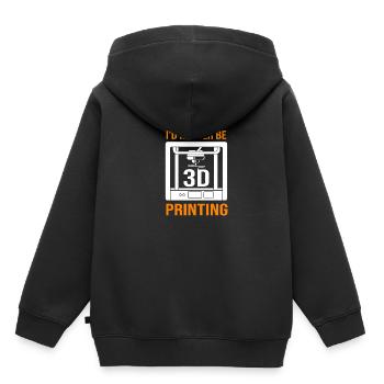 3D Printing - Kids Premium Organic Hoodie - black - Back - AI Model Kid Male (0cm)