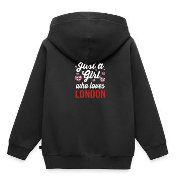 Angleterre - Sweat Premium à capuche enfant bio - noir - Dos - AI Model Kid Male (0cm)