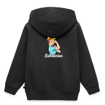Kosmetikerin - Kinder Premium Organic Hoodie - Schwarz - Hinten - AI Model Kid Male (0cm)