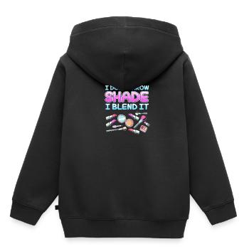 Maquillage esthéticienne - Sweat Premium à capuche enfant bio - noir - Dos - AI Model Kid Male (0cm)