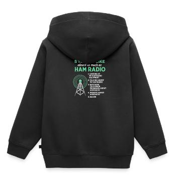 Antenne radio amateur - Sweat Premium à capuche enfant bio - noir - Dos - AI Model Kid Male (0cm)
