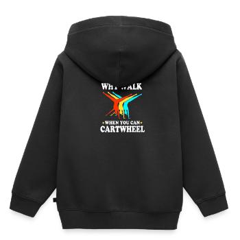 Gymnasts Athletics Gymnastics - Kids Premium Organic Hoodie - black - Back - AI Model Kid Male (0cm)