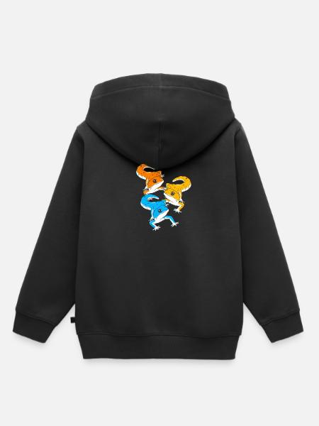 Leopard Gecko - Kinder Premium Organic Hoodie - Schwarz