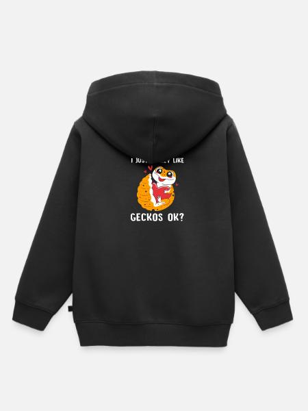 Leopard Gecko - Kinder Premium Organic Hoodie - Schwarz