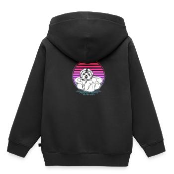 Maltais - Sweat Premium à capuche enfant bio - noir - Dos - AI Model Kid Male (0cm)