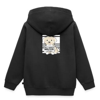 Maltais - Sweat Premium à capuche enfant bio - noir - Dos - AI Model Kid Male (0cm)