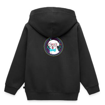 Chien maltais - Sweat Premium à capuche enfant bio - noir - Dos - AI Model Kid Male (0cm)