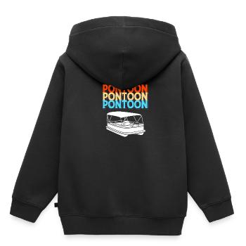 Bateau ponton Bateau Bateaux - Sweat Premium à capuche enfant bio - noir - Dos - AI Model Kid Male (0cm)