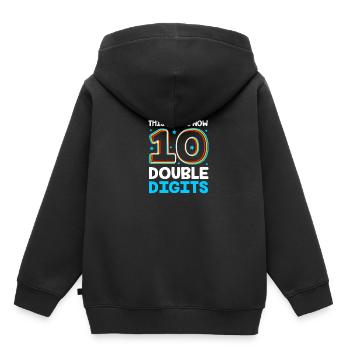 17. Geburtstag Zehn Geburtsjahr Geburtsdatum - Kinder Premium Organic Hoodie - Schwarz - Hinten - AI Model Kid Male (0cm)