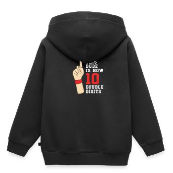 32. Geburtstag Zehn Geburtsjahr Geburtsdatum - Kinder Premium Organic Hoodie - Schwarz - Hinten - AI Model Kid Male (0cm)