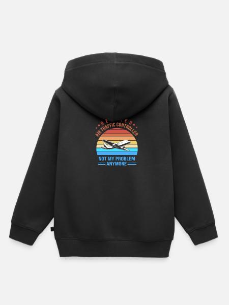 Fluglotse - Kinder Premium Organic Hoodie - Schwarz