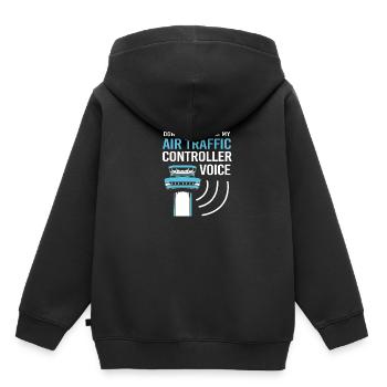 Contrôleur aérien - Sweat Premium à capuche enfant bio - noir - Dos - AI Model Kid Male (0cm)
