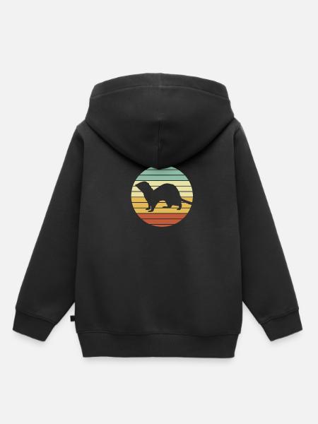 Frettchen - Kinder Premium Organic Hoodie - Schwarz