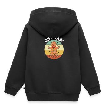 Lebkuchenmann Lebkuchenherz Lebkuchen Naschen - Kinder Premium Organic Hoodie - Schwarz - Hinten - AI Model Kid Male (0cm)