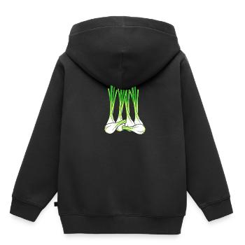 Oignon - Sweat Premium à capuche enfant bio - noir - Dos - AI Model Kid Male (0cm)