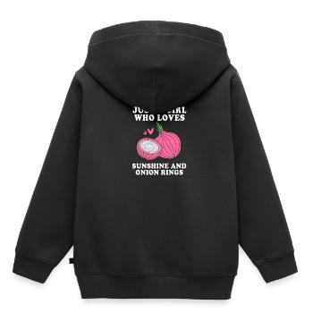 oignon - Sweat Premium à capuche enfant bio - noir - Dos - AI Model Kid Male (0cm)