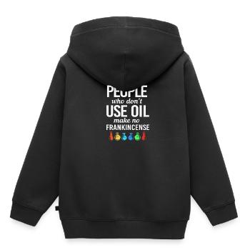 Huile essentielle - Sweat Premium à capuche enfant bio - noir - Dos - AI Model Kid Male (0cm)
