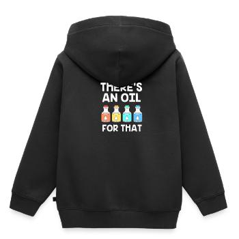Huile essentielle - Sweat Premium à capuche enfant bio - noir - Dos - AI Model Kid Male (0cm)