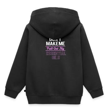 Huile essentielle - Sweat Premium à capuche enfant bio - noir - Dos - AI Model Kid Male (0cm)