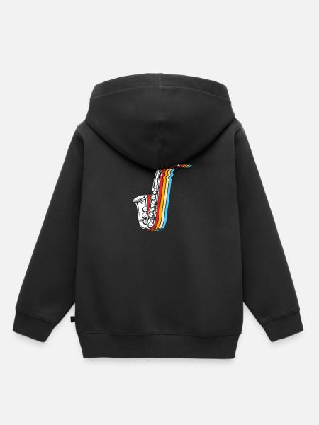 Saxophon Saxophonist - Kinder Premium Organic Hoodie - Schwarz