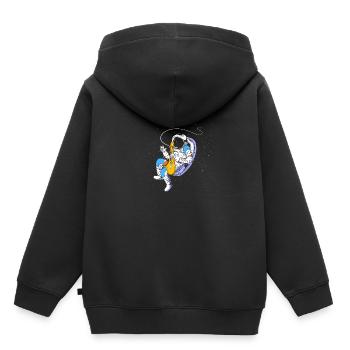 Saxophoniste saxophoniste - Sweat Premium à capuche enfant bio - noir - Dos - AI Model Kid Male (0cm)