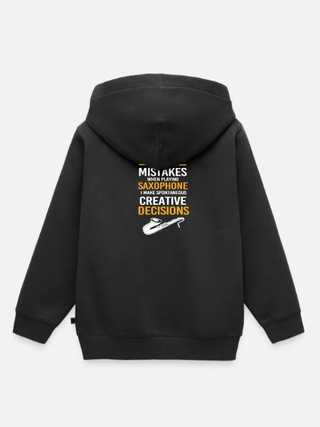 Saxophon Saxophonist - Kinder Premium Organic Hoodie - Schwarz