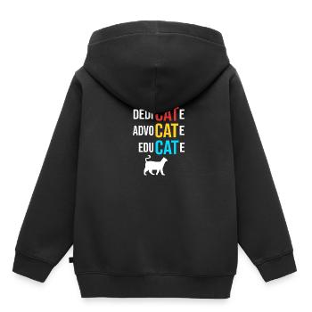 Sauvetage des animaux Droits des animaux Refuge pour animaux de sauvetage des animaux - Sweat Premium à capuche enfant bio - noir - Dos - AI Model Kid Male (0cm)