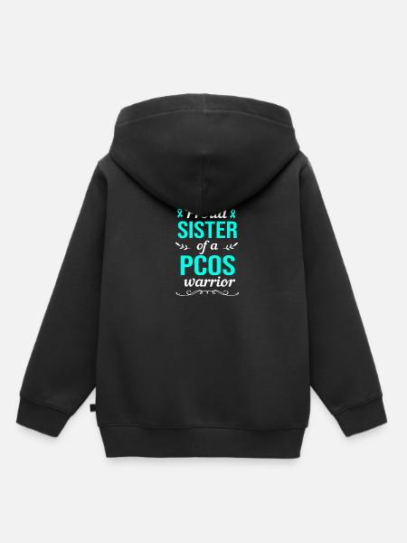 Pcos-Bewusstsein - Kinder Premium Organic Hoodie - Schwarz