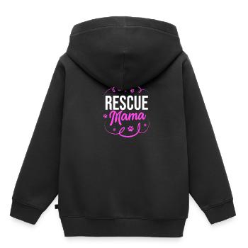 Hund Rettung Tierrechte Tierrettung Tierheim - Kinder Premium Organic Hoodie - Schwarz - Hinten - AI Model Kid Male (0cm)