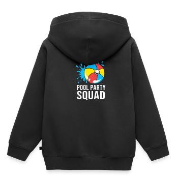 Pool Party - Kinder Premium Organic Hoodie - Schwarz - Hinten - AI Model Kid Male (0cm)