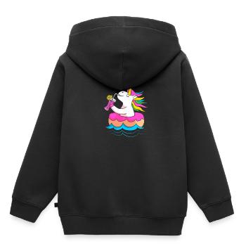 Pool Party - Kinder Premium Organic Hoodie - Schwarz - Hinten - AI Model Kid Male (0cm)