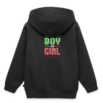 Weihnachten Gender Reveal Neugeborenes Babysprüche - Kinder Premium Organic Hoodie - Schwarz - Hinten - AI Model Kid Male (0cm)