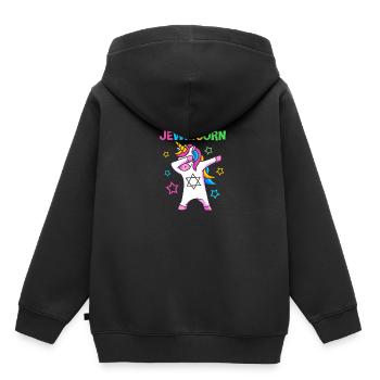 Hanoucca - Sweat Premium à capuche enfant bio - noir - Dos - AI Model Kid Male (0cm)