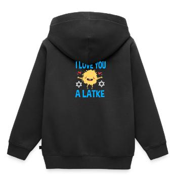 Hanoucca - Sweat Premium à capuche enfant bio - noir - Dos - AI Model Kid Male (0cm)
