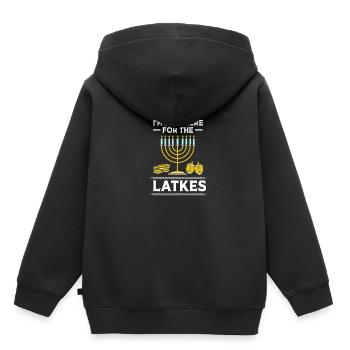 Hanoucca - Sweat Premium à capuche enfant bio - noir - Dos - AI Model Kid Male (0cm)