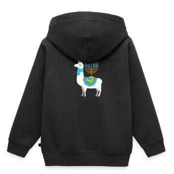 Hanoucca - Sweat Premium à capuche enfant bio - noir - Dos - AI Model Kid Male (0cm)