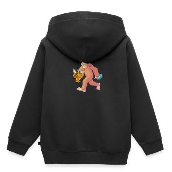 Hanoucca - Sweat Premium à capuche enfant bio - noir - Dos - AI Model Kid Male (0cm)