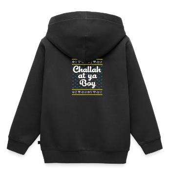 Hanoucca - Sweat Premium à capuche enfant bio - noir - Dos - AI Model Kid Male (0cm)