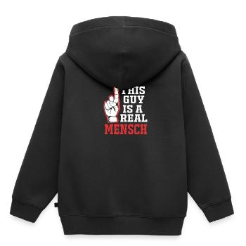 Hanoucca - Sweat Premium à capuche enfant bio - noir - Dos - AI Model Kid Male (0cm)