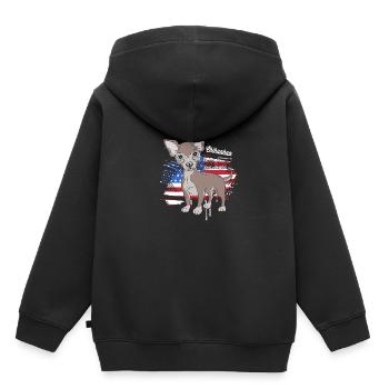Chihuahua - Sweat Premium à capuche enfant bio - noir - Dos - AI Model Kid Male (0cm)